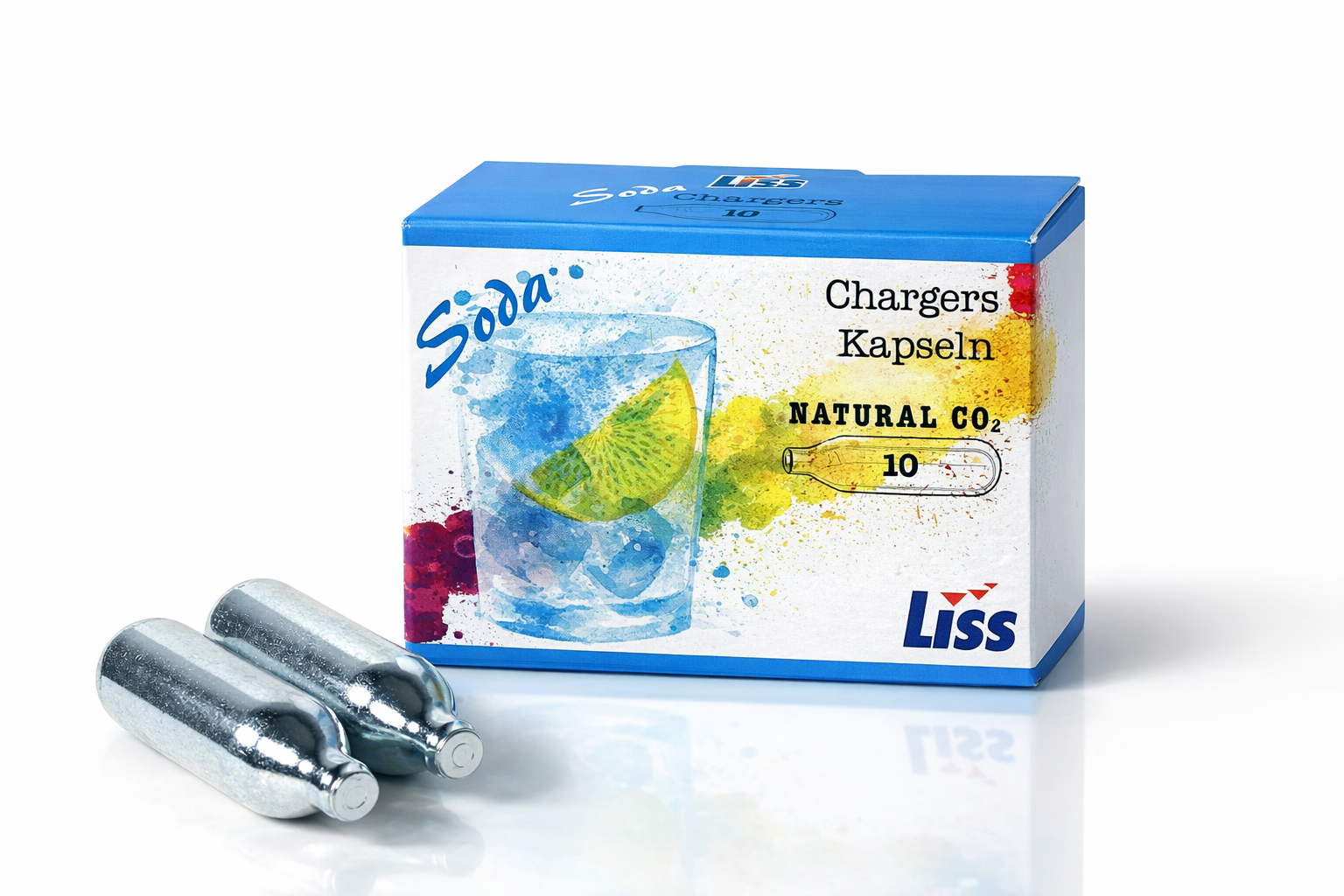 Liss 8g Soda Chargers — Unthreaded CO2