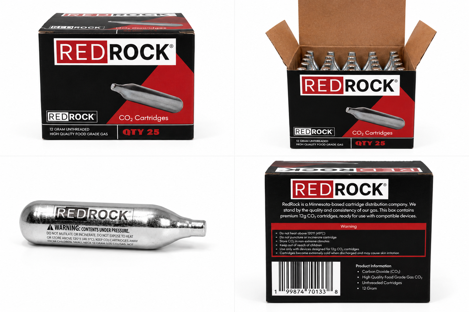 RedRock 12g Unthreaded CO2 Cartridges — Industrial — photo 5