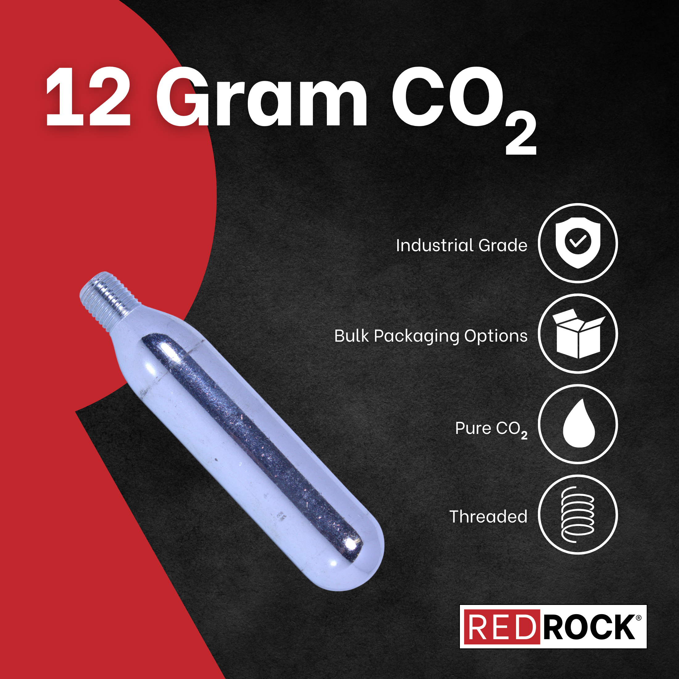 RedRock 12g Threaded CO2 Cartridges — Beverage Grade — photo 5