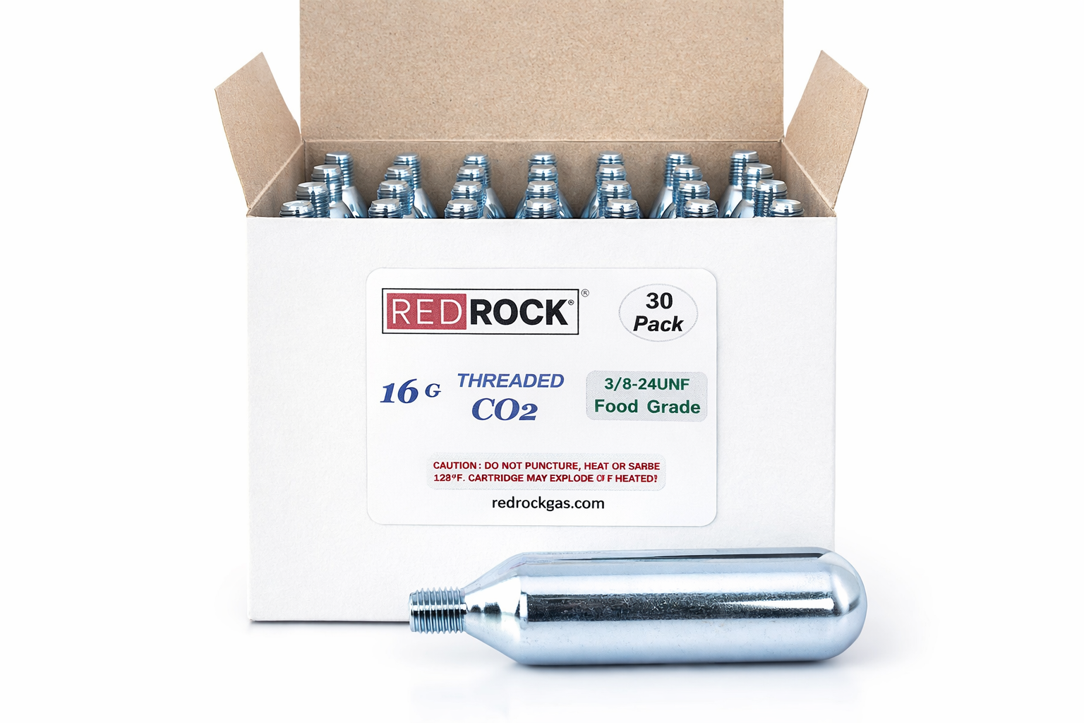 RedRock 16g Threaded CO2 Cartridges — Beverage Grade — photo 4