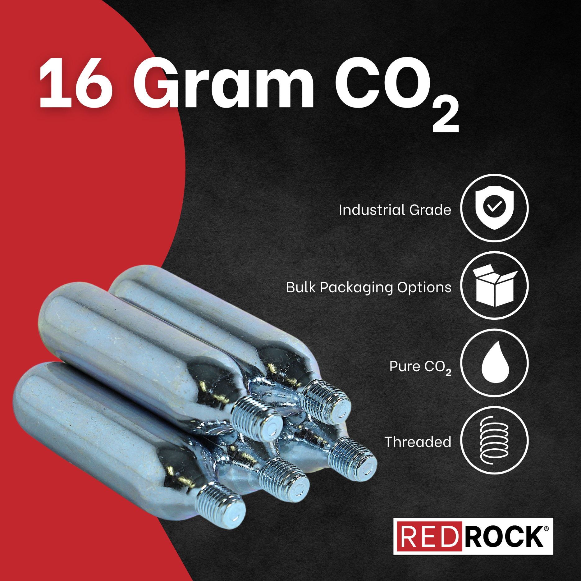 RedRock 16g Threaded CO2 Cartridges — Industrial — photo 5