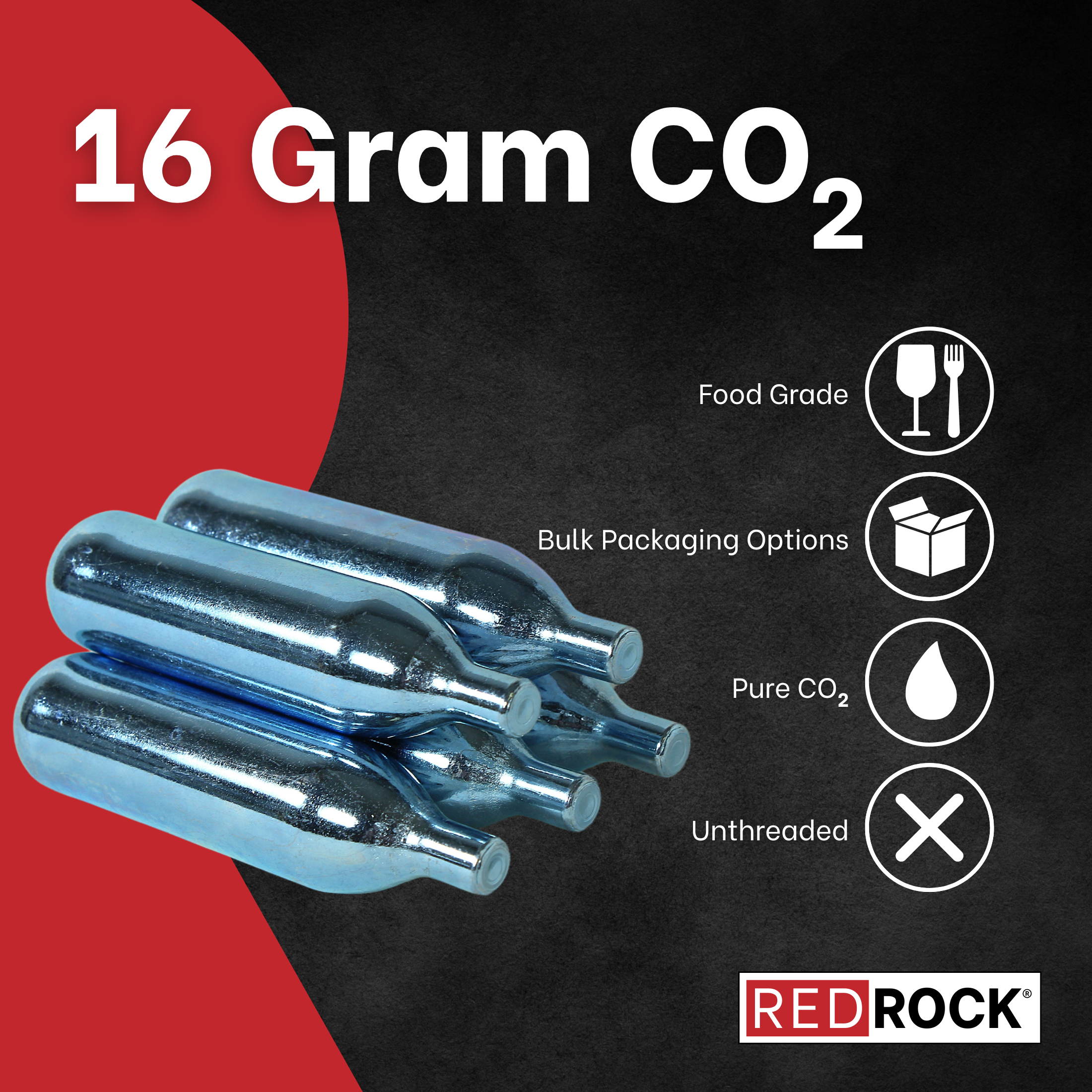 RedRock 16g Unthreaded CO2 — Beer Keg Chargers — photo 3