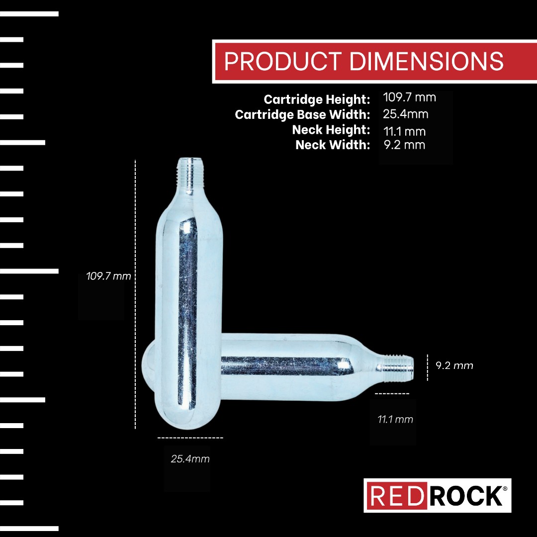 RedRock 25g Threaded CO2 Cartridges — Beverage Grade — photo 4