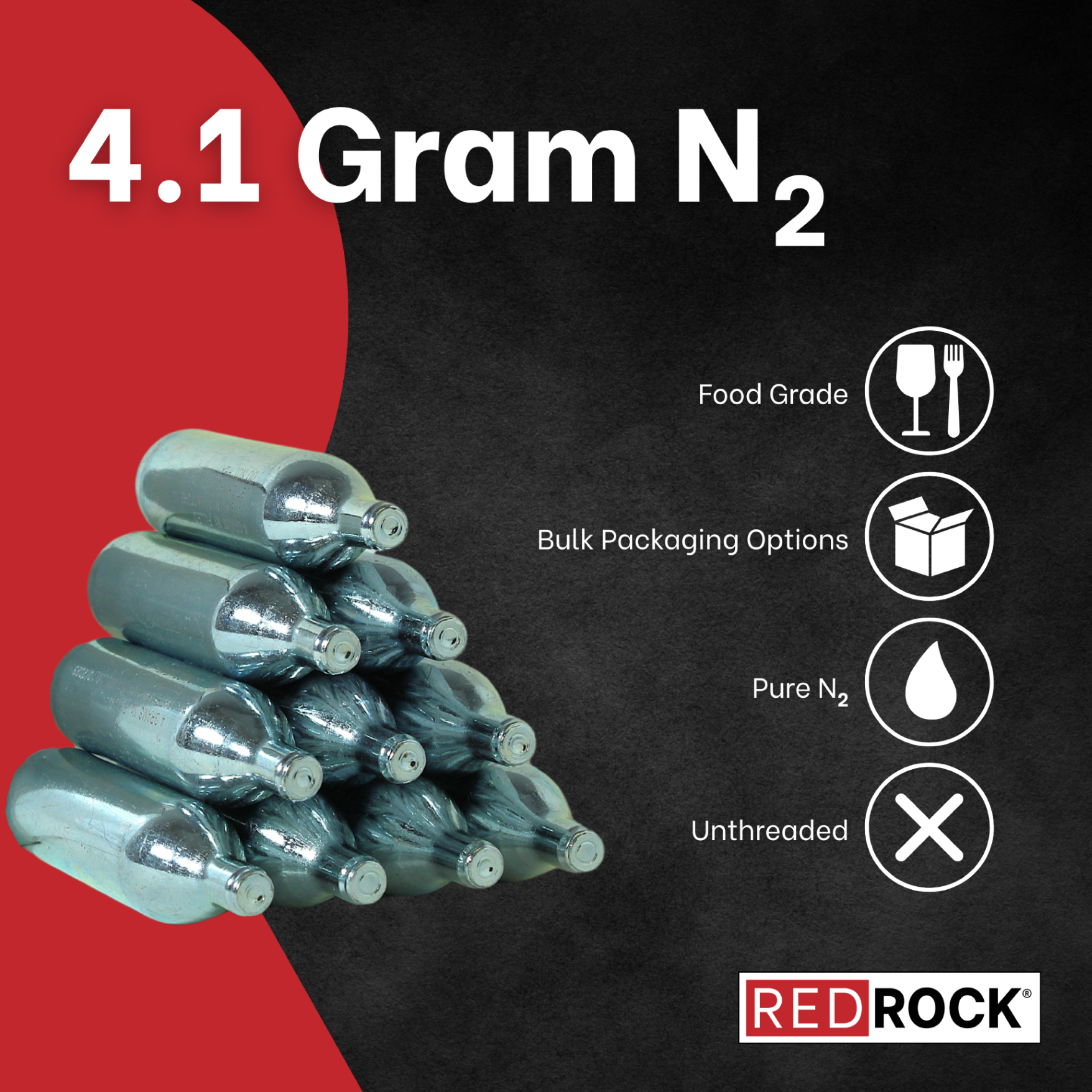 RedRock 4.1g Unthreaded Nitrogen (N2) Cartridges — photo 4